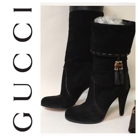 boots gucci bamboo|gucci snakeskin boots.